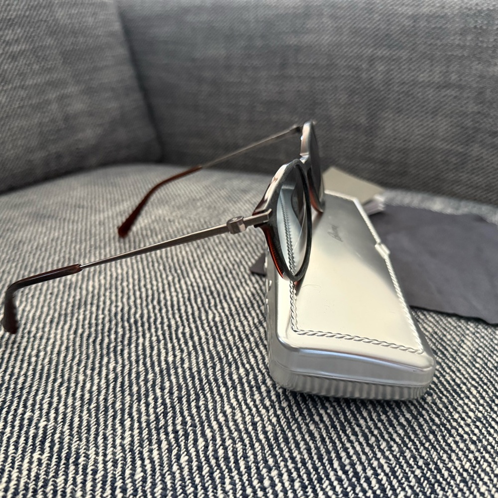 Brioni Blue and Silver Men's Glasses